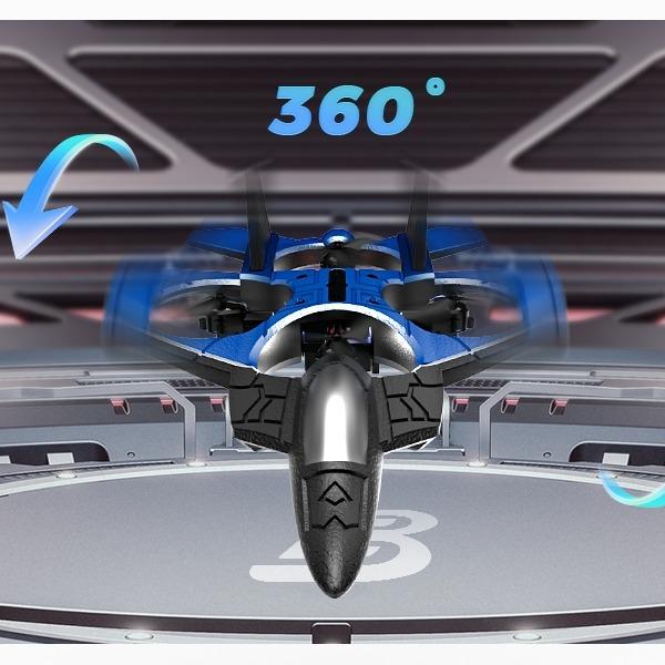 Remote Control aircraft,RC Fighter AirplaneF-22 Raptor Mini Aircraft Remote Control Jet Plane Stunt Aircraft -flip the plane,Auto Hovering Rc Airplanes with Light, 360° Roll Aerial Stunts Quadcopter,Remote controlled aircraft for age 4+