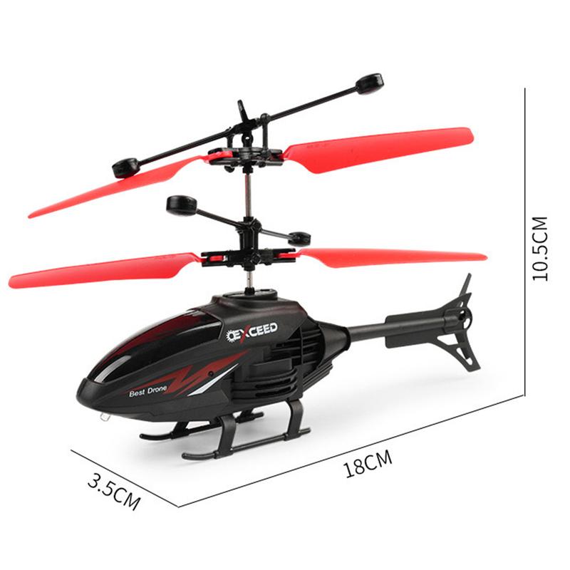 Intelligent induction helicopter, gesture remote control aircraft hovering takeoff, LED light, flying toy, a gift for boys girls,  adults