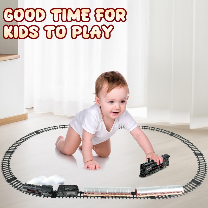 Christmas Remote Control Train Set,  Train Toys for Kids with Smokes, Lights and Sound , Best Christmas Gifts