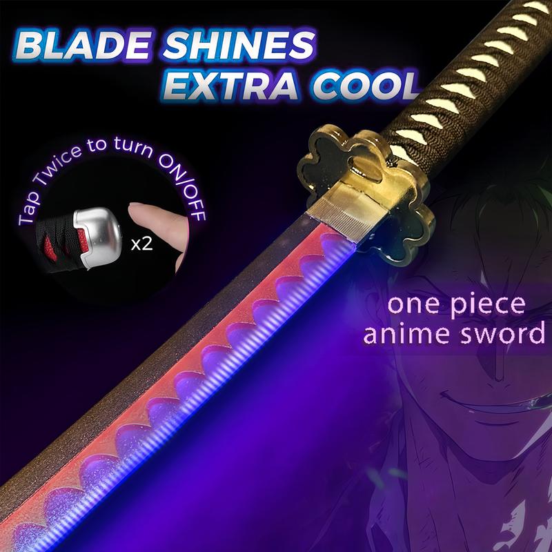 2.0 Upgraded Light Up One Piece Roronoa Zoro Sword - 40 inches Plastic Anime cosplay prop