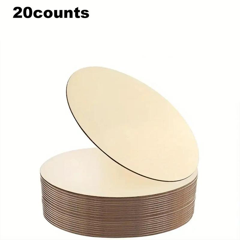 Unfinished Wooden Round Sheet, 10 20 40pcs Blank Wooden Round Sheet, Painting, Dyeing, DIY Crafts, Home Decor, Bedroom Decor, Room Decor, Background Decor, Birthday Decor