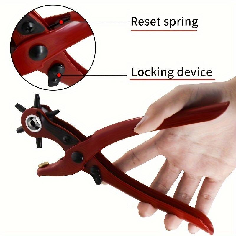 Professional Leather Hole Puncher – Leather Punching Tool For Belts, Watch Bands, Handbag Straps And More – Precision Multi-Size Fabric And Leather Hole Puncher For Crafts And Easy DIY Belt Holes