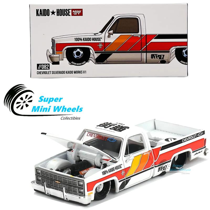 Mini GT x Kaido House 1:64 Chevrolet Silverado KAIDO WORKS V1 Pickup - KHMG082