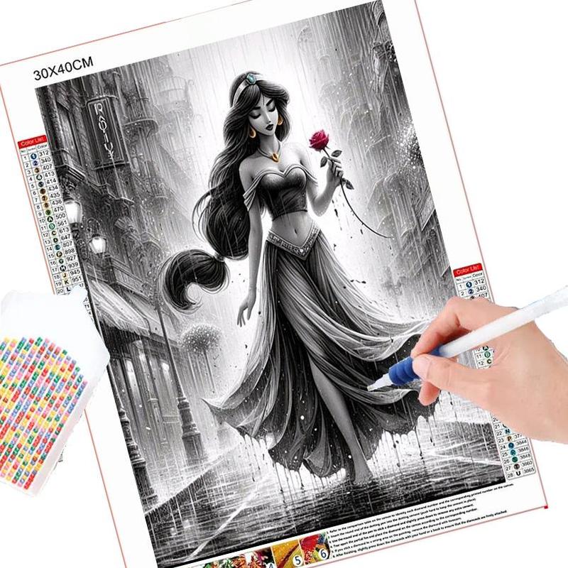 Disney Princess Pattern DIY Diamond Arts Colorful Painting Kit without Frame, DIY 5D Diamond Arts Colorful Painting Kit, Wall Art Decor for Home