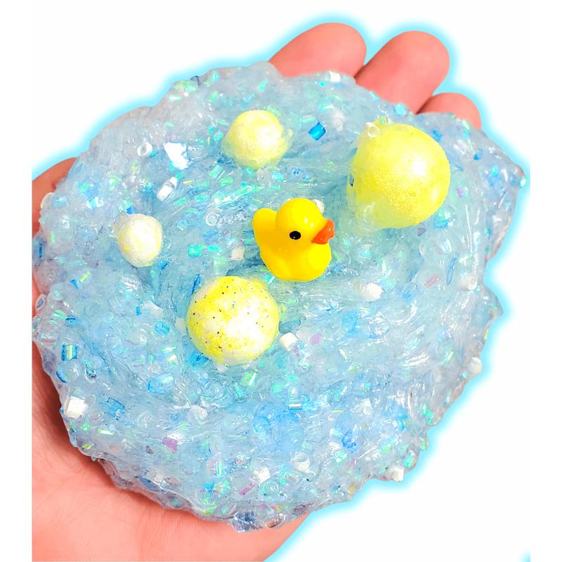 Bubble Bath Handmade Bingsu Crunchy Clear Slime