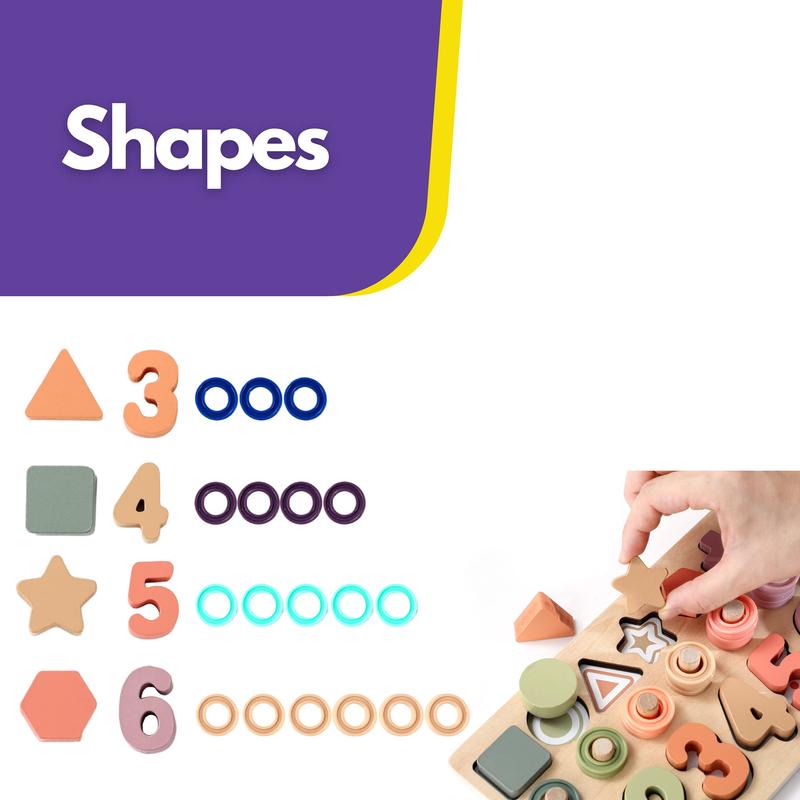 Toddler Montessori Toys Teaches Number, Counting, Math, Stacking Fun Preschool Learning Activates for Boy and Girl