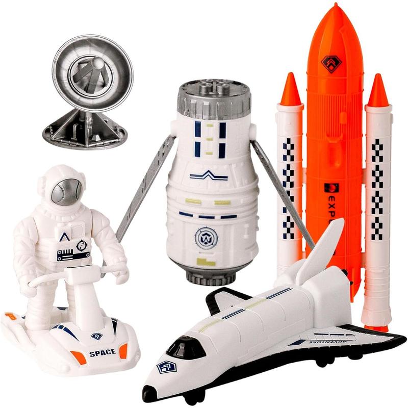 Space Exploration Shuttle Toys, Space Explorer Toy Kit, Include Signal Receivers, Satellites, Astronaut, Space Scooter, Space Toys Gift for Exploring Boys and Girls