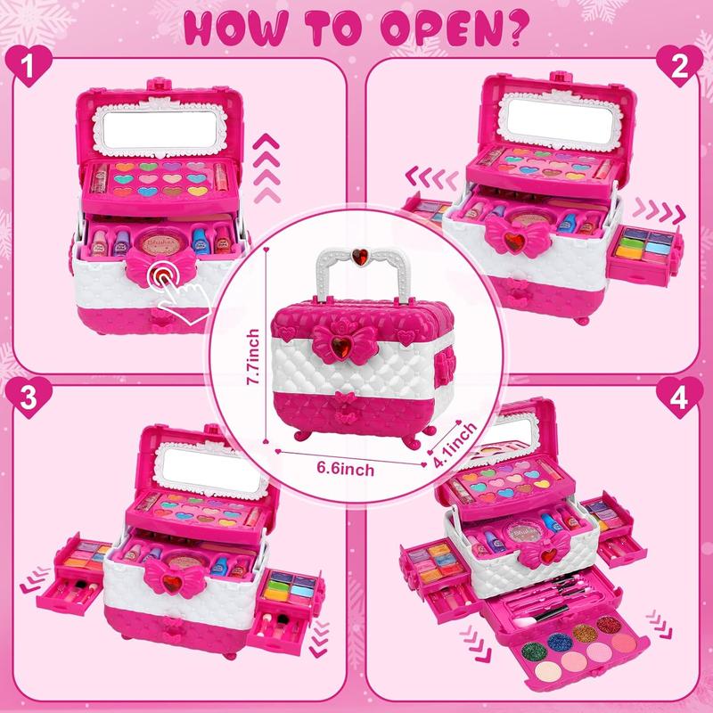 Christmas Gift for Kids Makeup Kit for Girls Toys, Makeup Toys for Girls Washable Makeup Princess Make Up Toy for Girl