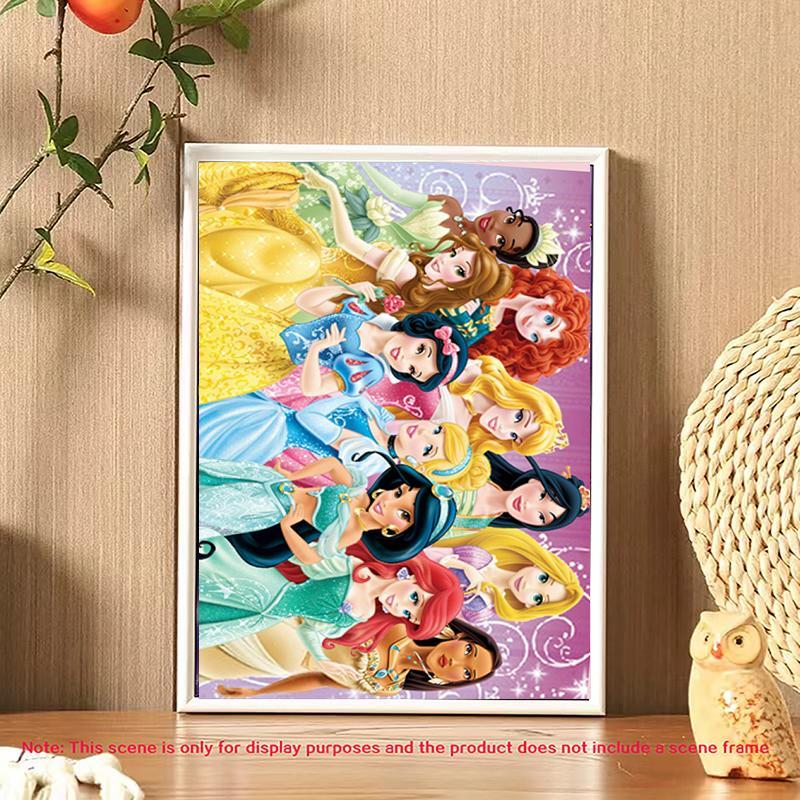 Cartoon Princess Pattern DIY Diamond Art Painting Without Frame, DIY 5D Diamond Arts Painting Kit, Wall Art Decor For Home Living Room Bedroom