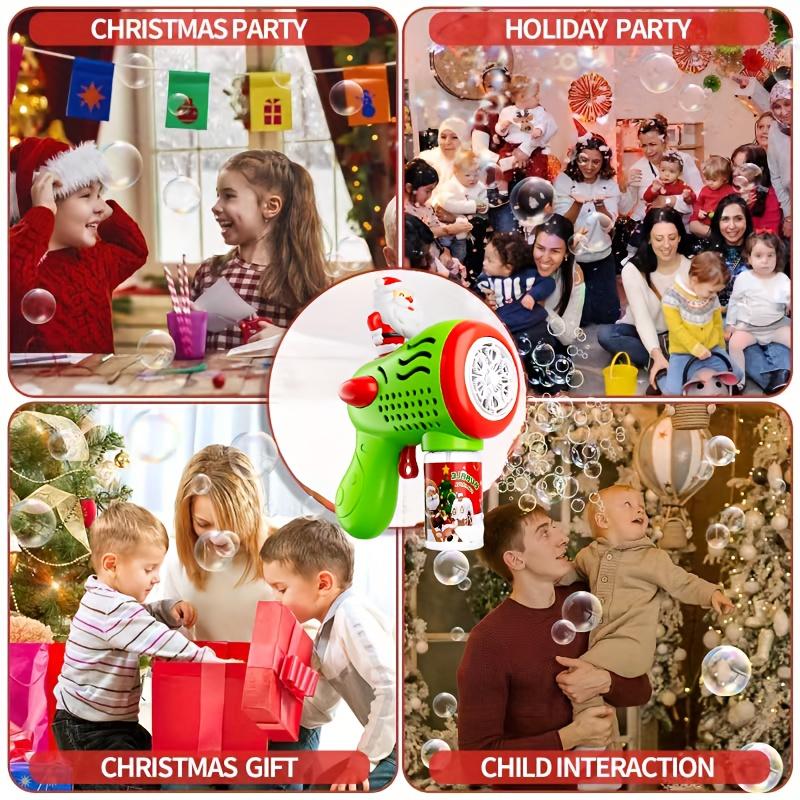 Santa bubble machine christmas party great gift for kids bubble blaster