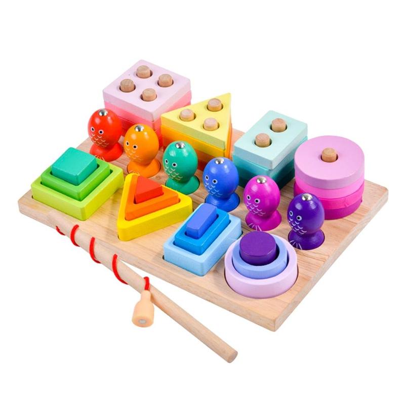 Montessori Toys for Boy and Girl, Shape Sorting and Stacking Toy for Children, Learning Educational Toys for  Boys Girls