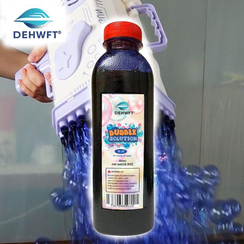 DEHWFT 500ml Colorful Bubble Solution Refills - Long Lasting, Safe and Non-Toxic Bubble Liquid for Easter, Parties, Weddings, and Bubble Machines