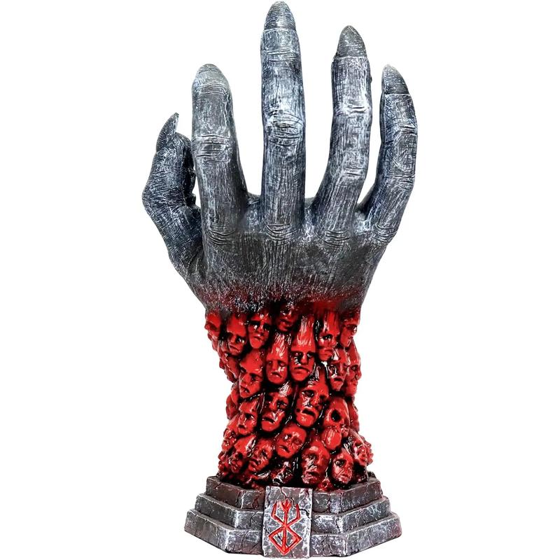 Berserk Statue Berserk Hand of God Berserk Devil Right Hand Skull Rune Sculpture Halloween Skeleton Cosplay Hand Anime Resin Fig