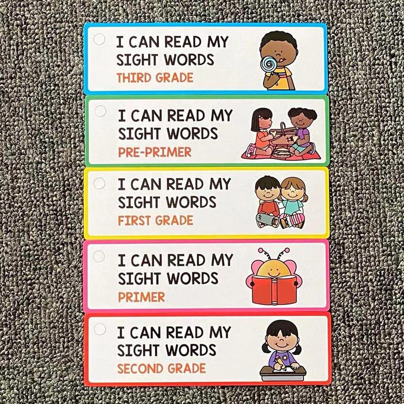 English Sight Words Flash Card, 1 Set 16-card 220 English Sight Words, Portable Early Education Teaching Aids, School & Educational Supplies