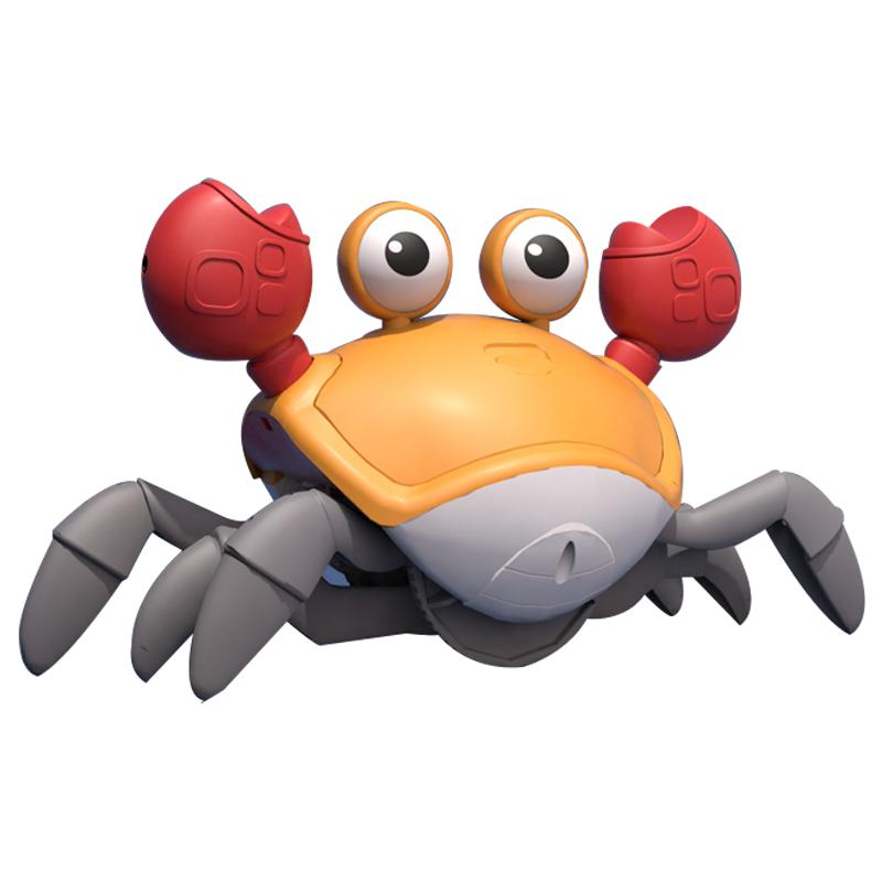 Crawling Crab, Tummy Time Crab, Sensing Interactive Walking Dancing Crab, Induction Crabs with Music Sounds, Fun Birthday Gifts Entertainment for Boy Girl