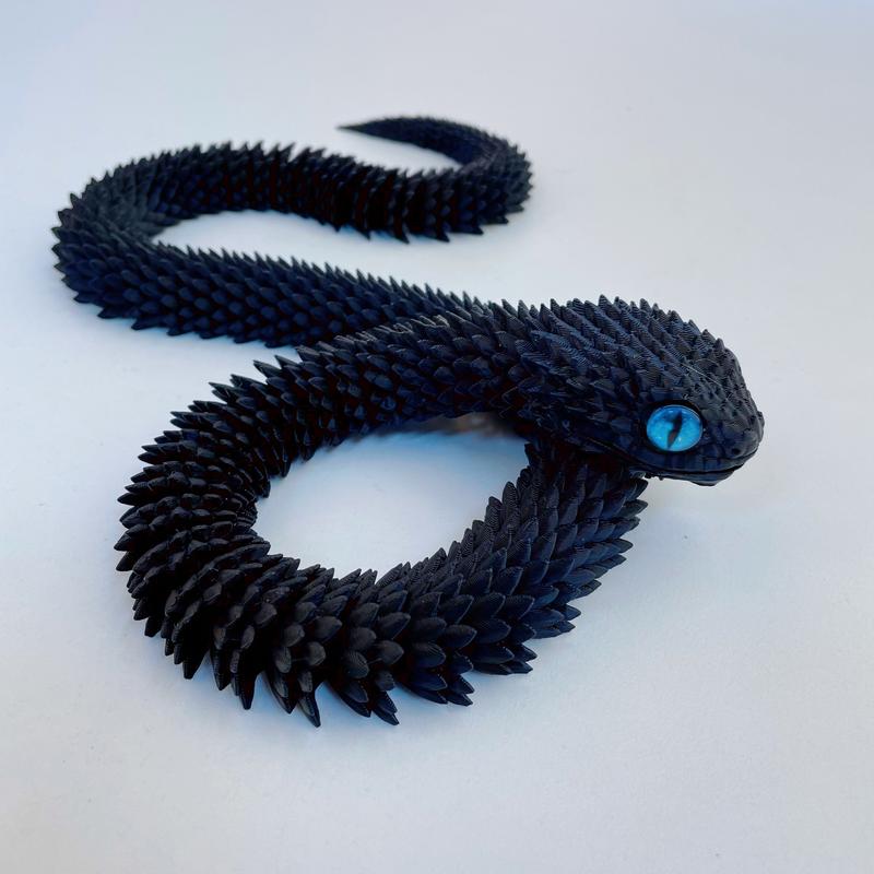 75cm Articulated 3D Printed Snake Toy – Realistic Flexible Serpent Models with Lifelike Eyes