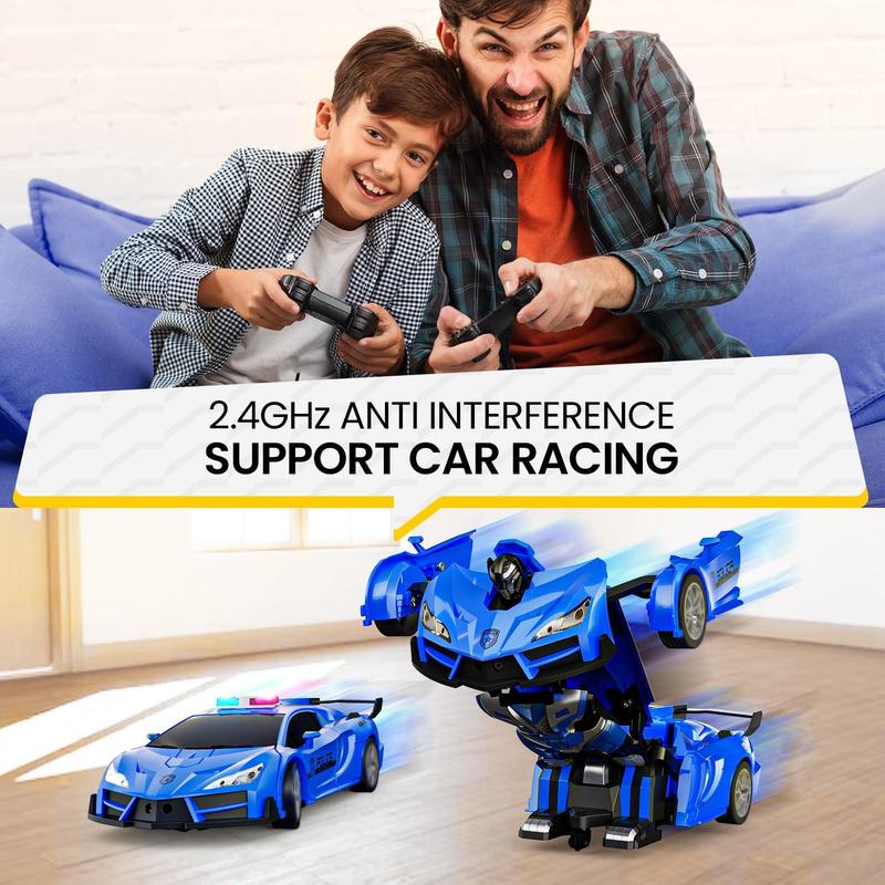 Gesture Sensor Dual Control Mode Remote Control Car, Gesture Controlled Remote-control Car Toy, Robot Shape Car Toy with LED Light for Gifts