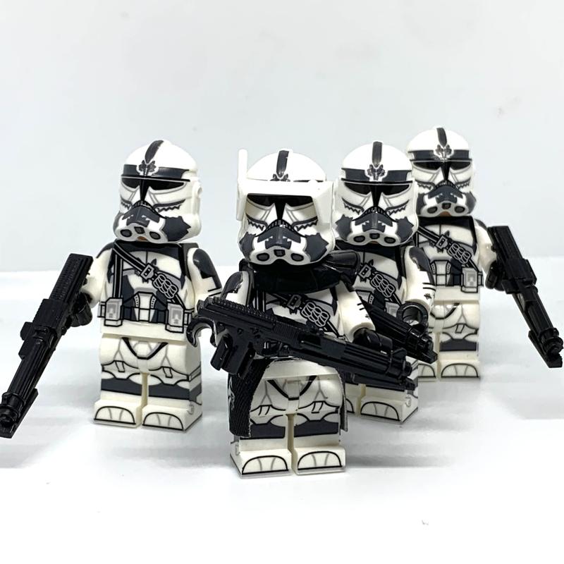 Commander Wolffe and Wolfpack Minifigures Star Clone Wars Clone Troopers