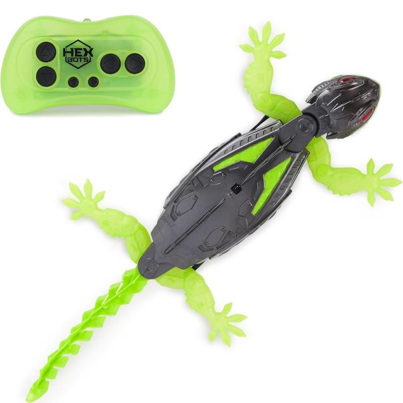 Hex Bot Wall Crawler Gecko, Rechargeable Remote Control Robot Kids Toys, Climbs up Walls for Prank Toys & Games, RC Robot Toys for Boys & Girls Ages 4 & Up