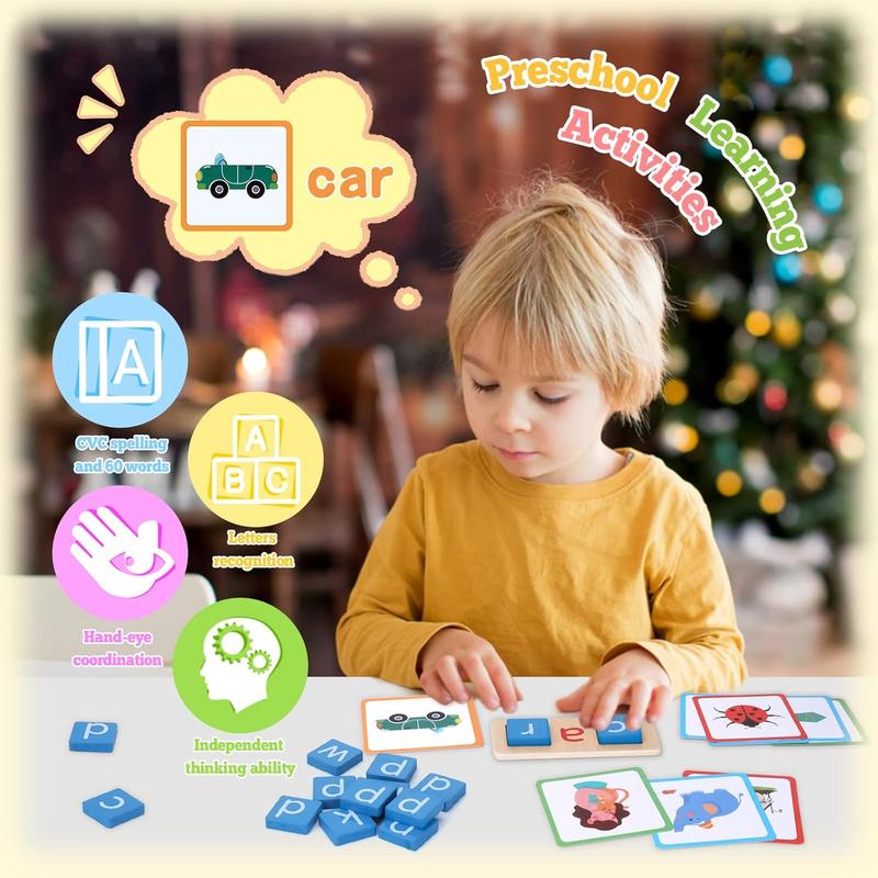 Kids Educational Learning Toys for 3+ Year Old Kindergarten, Sight Words Games-Letter Flash Cards for Toddlers Kid Age 3-8 Years Preschool Learning Activities Toys Gifts