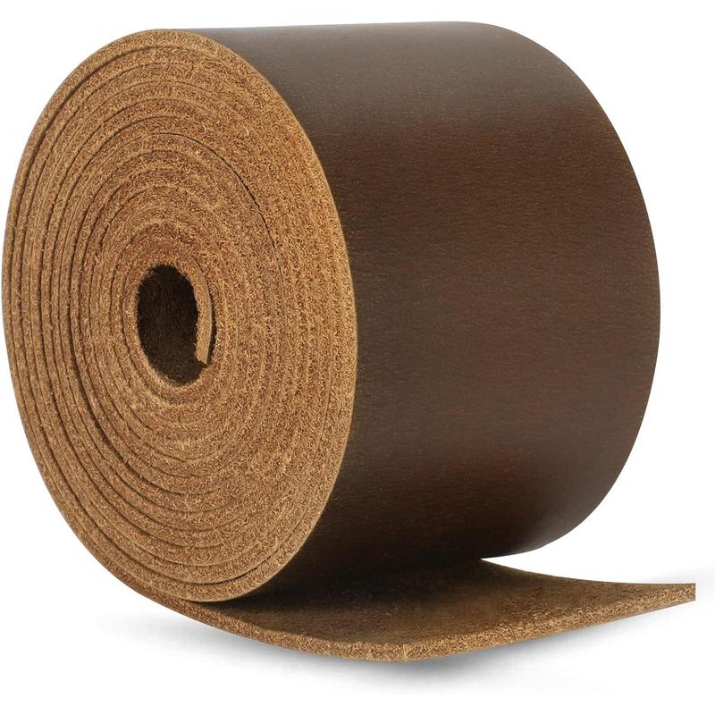 2 Inches Wide Flat Leather Straps for Crafts, Full Grain Leather Strips for Crafts, Tooling (2mm Thick 72.5 Inches Long Dark Brown)