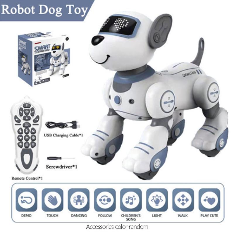 Smart Robots Dog Machine Toy, USB Rechargeable Electric Rc Robotics Pets, Programming Stunt Dog, Rc Dog Programmable Interactive Robotic Toy Fidget Toys Montessori Toys, Cruel Summer, Smart Kids Toys, Thanksgiving, Chrismats Gift Set