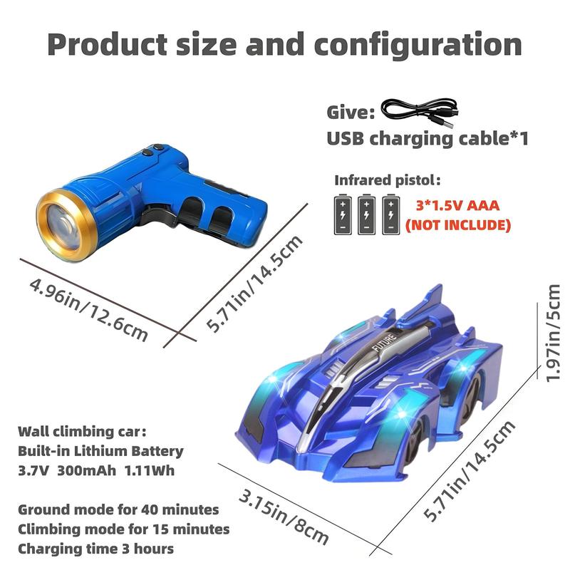 Laser Induction Wall Climbing Car, Remote Control Car, Stunt Car, Chasing Light Induction Laser Tracking Wall Climbing Car, Gift for 8 Years and Above