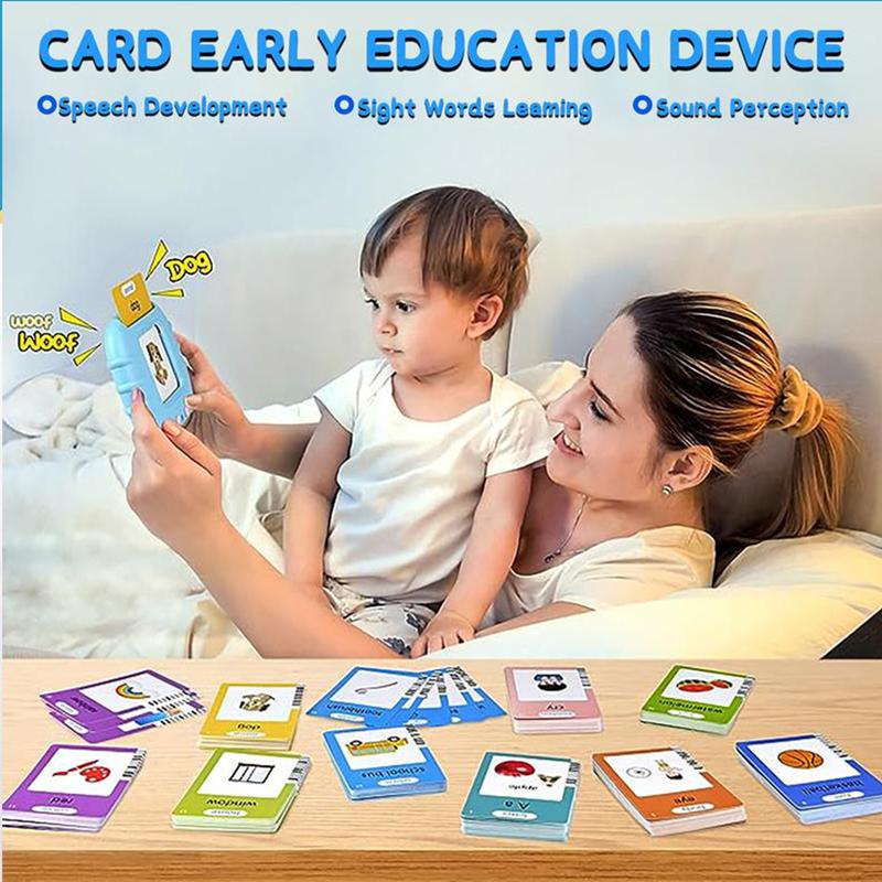 224 510(Spanish&English) Words Alphabet BilingualTalkingFlash Cards for 3-8 YearsToddlers.Pocket Speech BuddyTherapy AutismToys, EducationalLearing InteractiveToy for Boys GirlsKids Gifts Blue