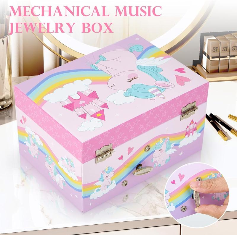 Unicorn Musical  Box for Girls,  Music Box with Spinning Unicorn, Gifts for Girls Toys Jewel Storage Box