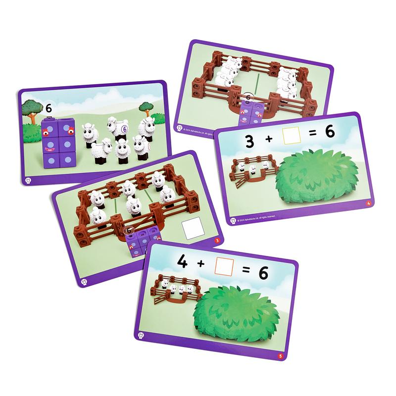 Hand2Mind MathLink(R) Cubes Numberblocks Sheep Farm Activity Set