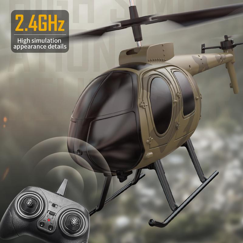 Remote Control Helicopter for Kids, Camouflage RC Helicopter, 2.4GHz Radio Controlled Helicopter with Gyro 3 Channel Indoor Toy