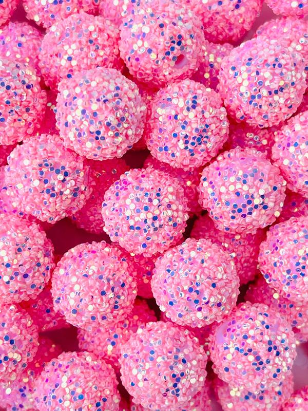 Pink Mermaid Tears Sequins Beads | Fancy Beads | Pink Beads | Colorful Beads | Acrylic Beads