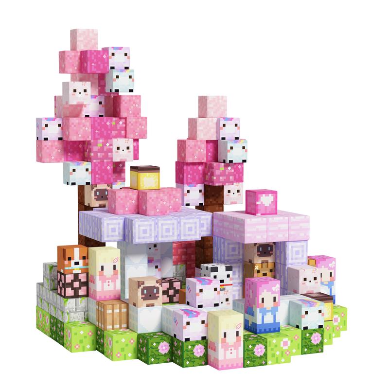 Game-based Unicorn Set Magnetic Building Blocks Package 48 100Pcs