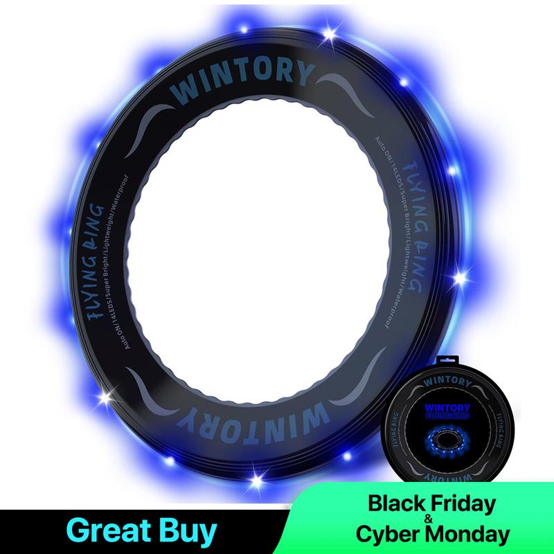 Wintory Flying Disc - Super Bright Auto Light Up, Lightweight and Safe, Perfect Gift for Men and Teens