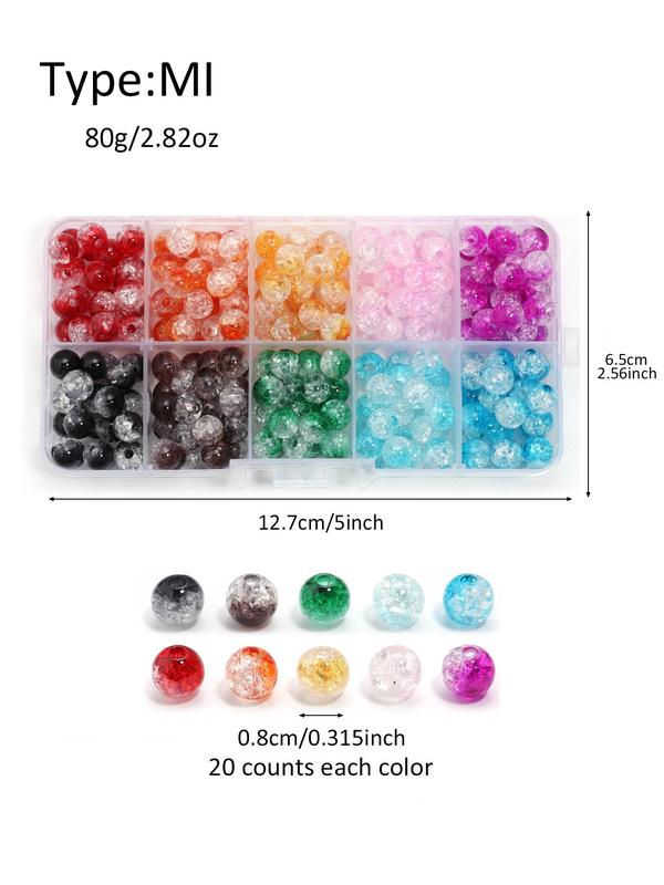 Colorful Acrylic Bead Kit, DIY Jewelry Accessories for Bracelet & Necklace, Boho Style Beaded Jewelry for Women & Girls