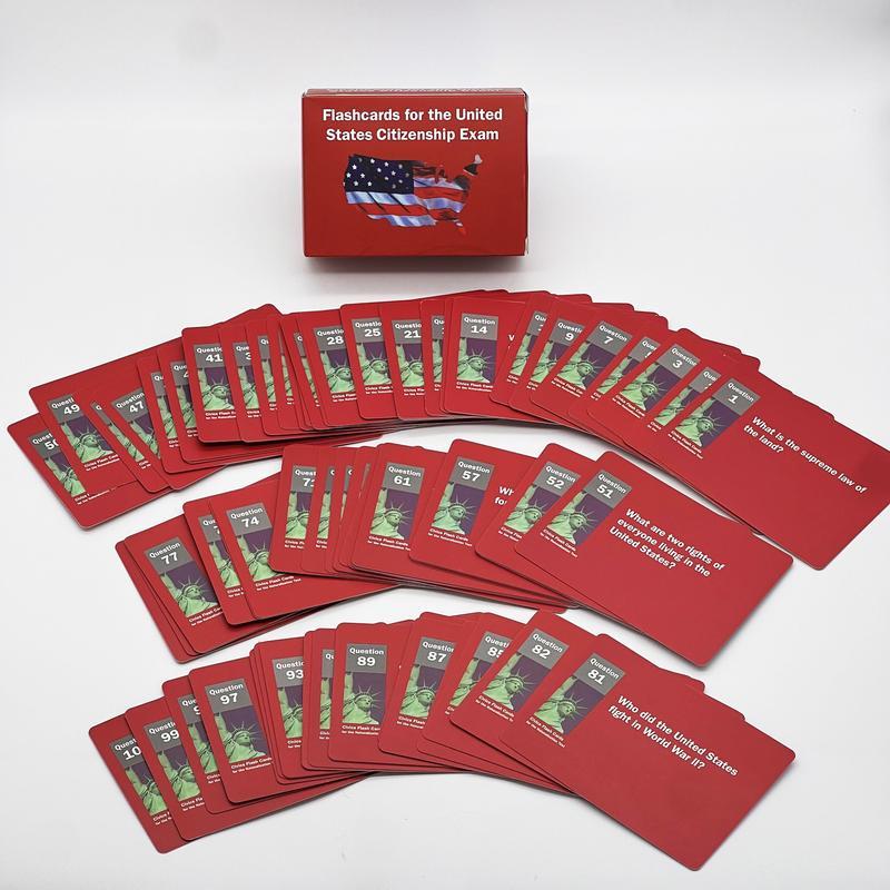 Civics Test US Citizenship Cards, 100 Questions and Answers Civics Flash Cards US Citizenship Test, Study Flash for Naturalization Exam, Flash cards for The American Civics Sets