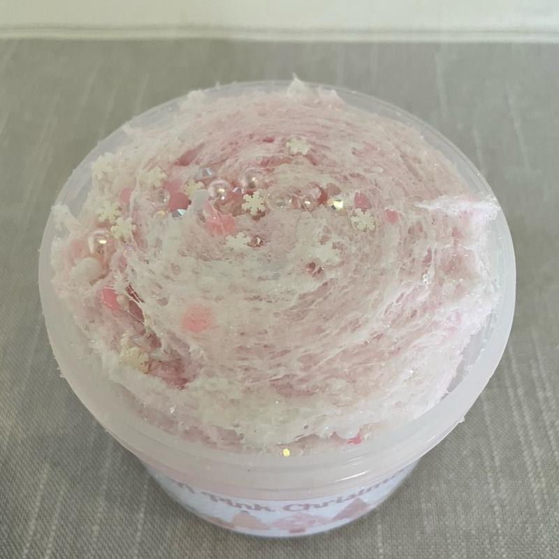 A Pink Christmas slime Christmas Slime Candy Cane Scented cloud cream slime Christmas Decorations Christmas Ideas Christmas gifts