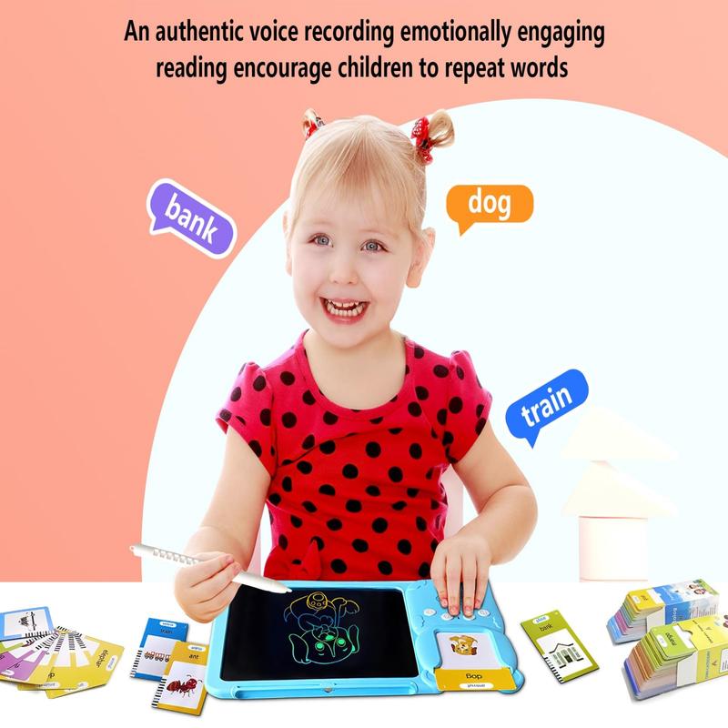 Talking Flash Cards LearningMontessori Toys for Kids with 510(Spanish&English) Words Alphabet Bilingual,kids learning flashcard reader,Autism Sensory Toys,Speech Therapy Toys, Learning Educational Toys Gifts for Age 1 2 3 4 5 Years Old Boys and Girls