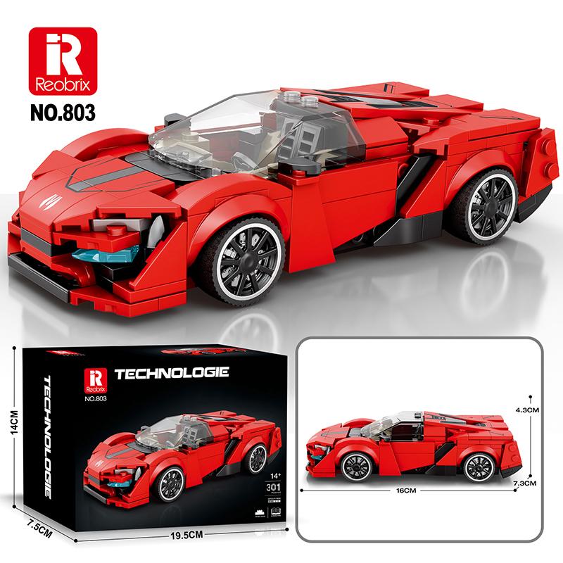 Reobrix Lykan Hyper Supercar Building Set, Super Race Vehicles Building Toy Birthday Gift for Kid Aged 6+. (301PCS)