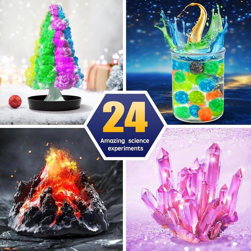 Science Advent Calendar 2024 for Girls Boys Countdown Calendar Gifts S-T-E-M Science Experiments with 24 Cool Experiments Christmas for Kids Age 4-6-8-12