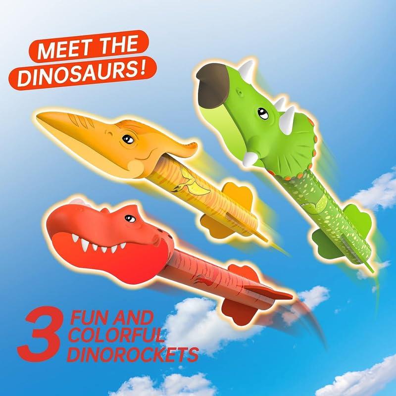 Dinosaur Toys Rocket Launcher for Kids, Launch up, Outdoor and Indoor Kids Toys