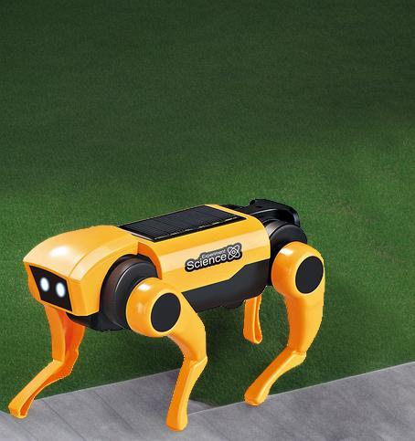 Solar Mechanical Dog Experiment Electric Remote Control Intelligent Robot Dog Kids DIY Puzzle Quadruped Puppy Robot