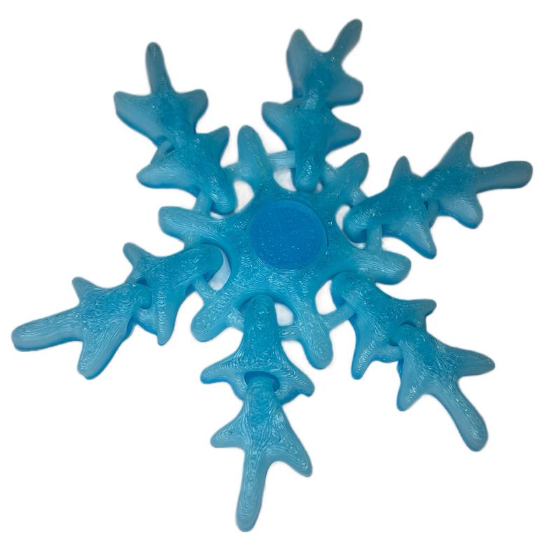 Snowflake spinner Articulated Figure - 3D Printed