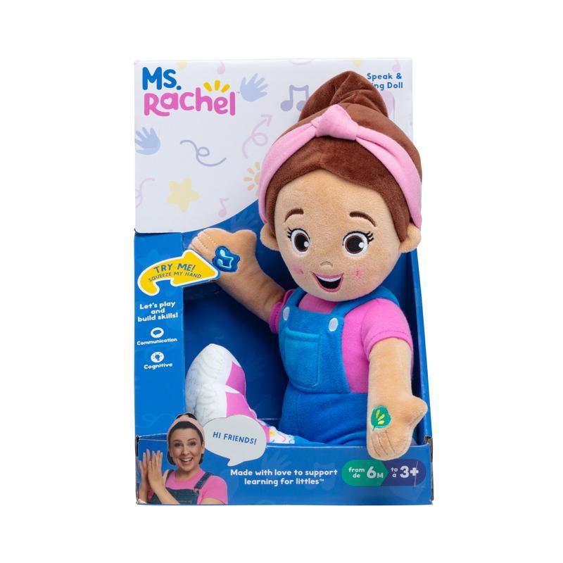 Ms. Rachel Speak & Sing Doll, 16” Tall Interactive Toy with 4 Songs & 15+ Phrases, Toddler Toys for Girls & Boys Ages 6 Months to 3+ Years