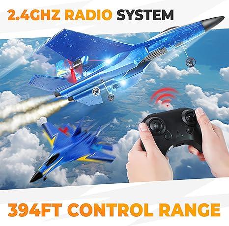 BEZGAR RC Helicopter Remote Control Fighter Toys, Fixed-Wing Models, Control Aircraft, RC Planes, Remote Control Aircraft, Christmas Gift for Ages 8+