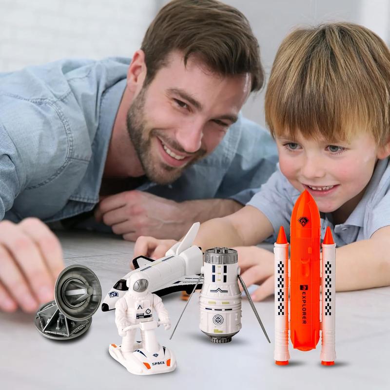 Space Exploration Shuttle Toys, Space Explorer Toy Kit, Include Signal Receivers, Satellites, Astronaut, Space Scooter, Space Toys Gift for Exploring Boys and Girls