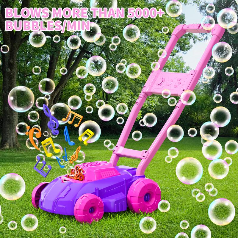 Bubble Lawn Mower Toys, Outdoor Push Bubbles Machine, Birthday Gifts Summer Outside Backyard Toy