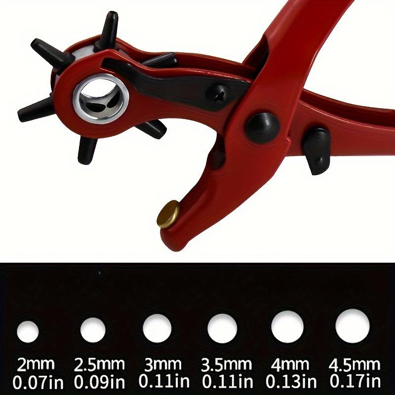 Professional Leather Hole Puncher – Leather Punching Tool For Belts, Watch Bands, Handbag Straps And More – Precision Multi-Size Fabric And Leather Hole Puncher For Crafts And Easy DIY Belt Holes