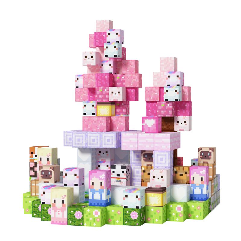 Game-based Unicorn Set Magnetic Building Blocks Package 48 100Pcs