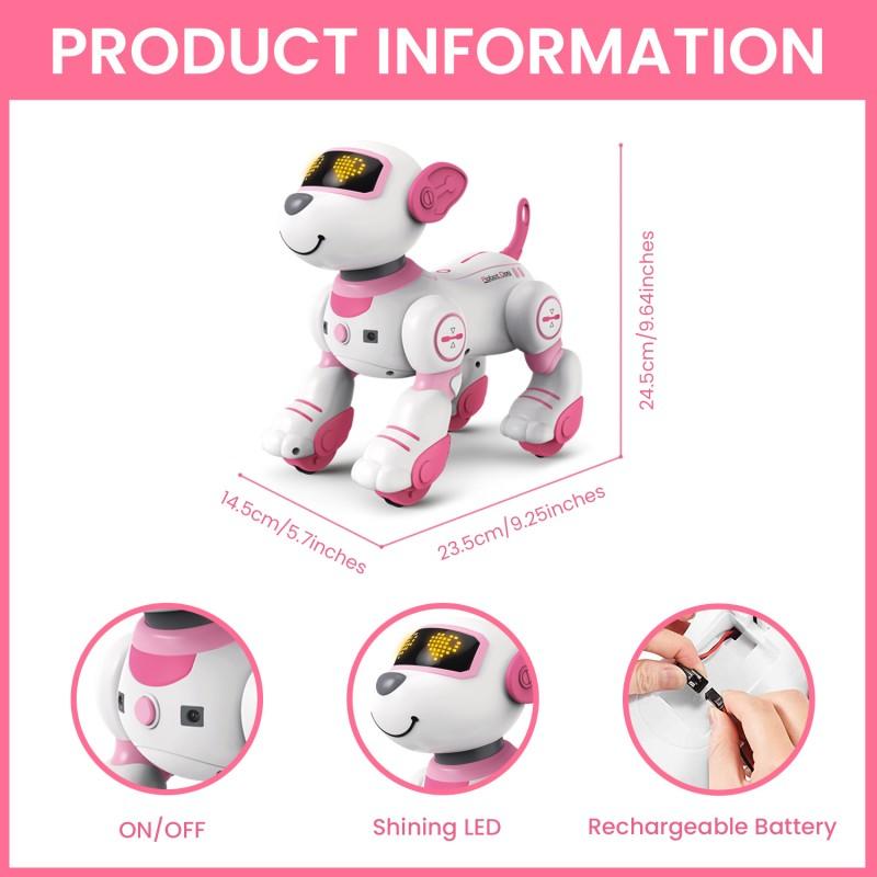 Remote control  robot dog,  robot dog children's toys,  children's toys, USB  electric remote control robot pet, programming stunt dog, fidget toys Montessori toys, children's gifts   Robot Dog Toy